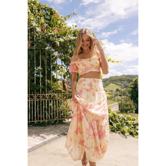 Petal & Pup Lily Two Piece Set in Yellow Pink - Picture 2 of 5